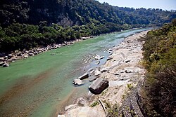 El río Bermejo en el tramo fronterizo boliviano-argentino