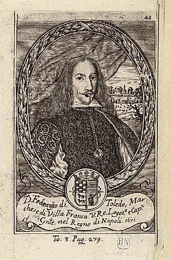 Retrato e información biográfica de Fadrique de Toledo Osorio