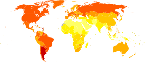 Mapa de tasas de años de vida ajustados por discapacidad por consumo de alcohol