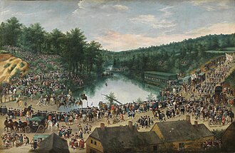 Fiesta de Nuestra Señora del Bosque pintada por Denis van Alsloot en 1616
