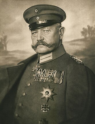 Retrato fotográfico de Hindenburg como Generalfeldmarschall