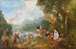 Peregrinación a la isla de Citera, de Jean-Antoine Watteau, Museo del Louvre (1717)