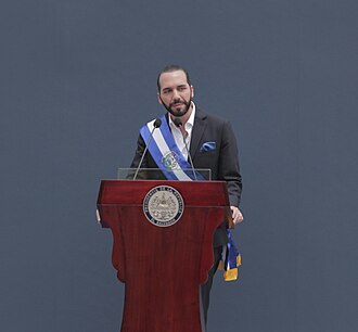 El presidente salvadoreño Nayib Bukele en un evento oficial
