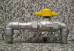 Llave de paso de gas natural