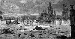Grabado de la riada de 1879