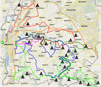 Ciclistas compitiendo en la Amstel Gold Race 2018