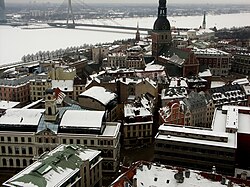 Riga bajo la nieve