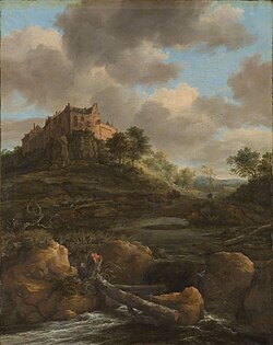 Vista del castillo de Bentheim por Jacob van Ruisdael