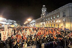 Manifestación en la Puerta del Sol, Madrid