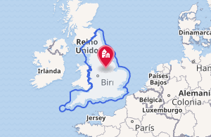 Mapa detallado que muestra la extensión geográfica de Inglaterra.