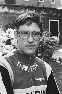 Gerrie Knetemann durante una competición ciclista