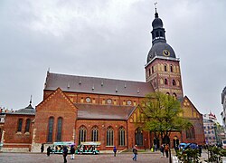 Fachada norte de la Catedral de Riga