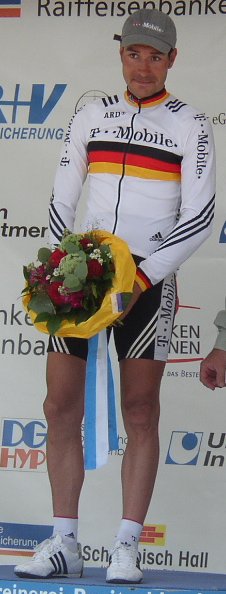Erik Zabel con el maillot de campeón