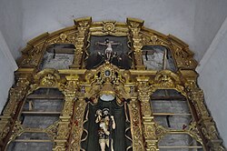 Retablo religioso sometido a labores de diagnóstico y recuperación.