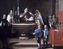 Bautismo de san Francisco de Asís, óleo sobre lienzo conservado en el Museo de Bellas Artes de Córdoba.