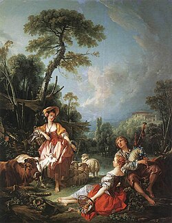 Un verano pastoril, obra pintada por François Boucher en 1749.