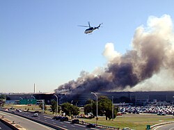 Daños en El Pentágono tras el impacto del vuelo 77