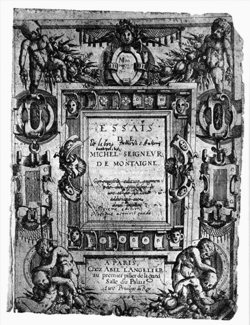 Retrato e información básica sobre la obra Ensayos de Michel de Montaigne