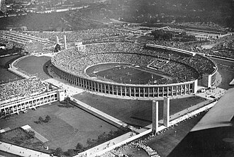 Vista aérea del estadio olímpico de Berlín