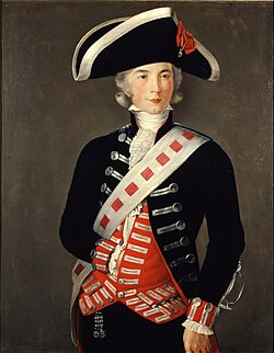 Retrato de Manuel Godoy como joven Guardia de Corps en 1788.