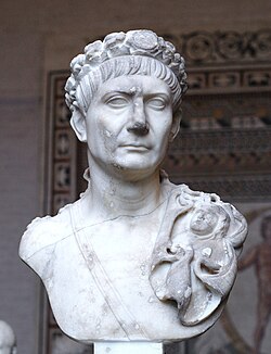 Busto escultórico de Trajano conservado en la Gliptoteca de Múnich.