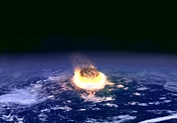 Representación artística de un asteroide