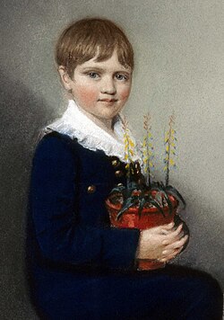 Darwin con siete años en 1816.