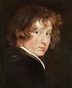Autorretrato juvenil de Anton van Dyck