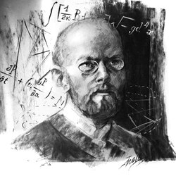 Retrato de David Hilbert por Anna Gorban