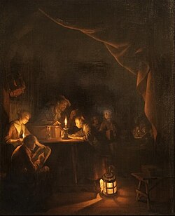 Escuela nocturna de Gerrit Dou