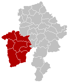 Mapa de distribución del distrito de Philippeville