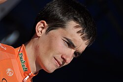 Pello Bilbao en una competición ciclista