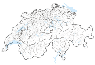 Tabla informativa sobre las comunas de Suiza