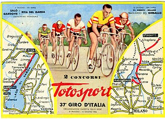 Imagen histórica de la 37.ª edición del Giro de Italia