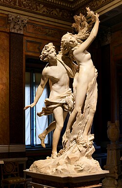 Detalle de la escultura Apolo y Dafne realizada por Bernini entre 1622 y 1625.