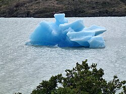 Lago Grey en el parque nacional