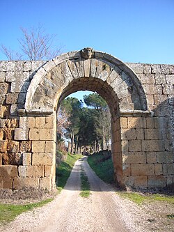 La Puerta de Júpiter o Porta di Giove, una de las entradas a las murallas de Falerii Novi.
