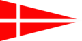 Bandera de guerra triangular utilizada por las fuerzas confederadas