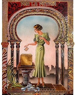 Afiche conmemorativo del sufragio femenino en Uruguay