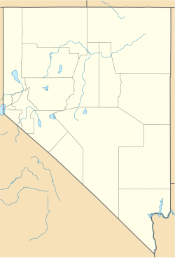 Mapa que muestra la ubicación de Las Vegas dentro del estado de Nevada