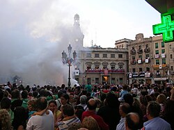 Celebración de la tronada durante la fiesta mayor