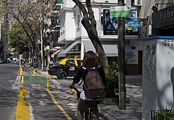 Carriles segregados para ciclistas en Buenos Aires