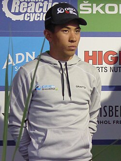 Caleb Ewan en una competición ciclista