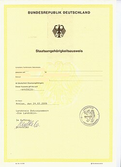 Certificado de ciudadanía (2009)