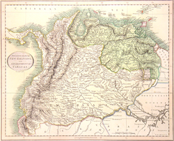 Mapa histórico del Virreinato de Nueva Granada