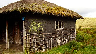 Casa tradicional de la etnia pasto en Chiles, Nariño