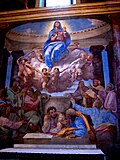 Detalle del fresco de la Asunción de la Virgen