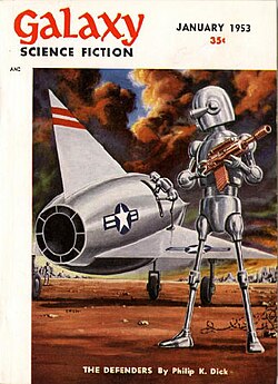 Portada histórica de la revista Galaxy Science Fiction