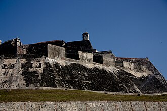Muralla defensiva en Cartagena, Colombia