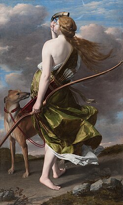 Diana cazadora por Orazio Gentileschi